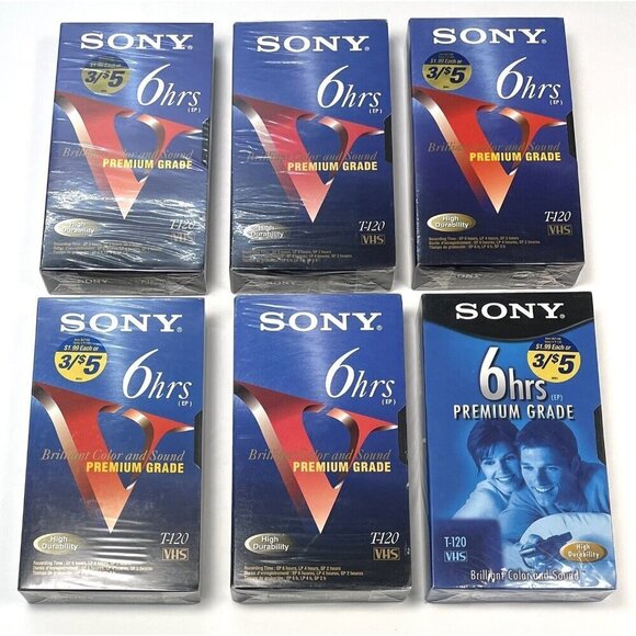 Lot 16 T-120 Blank 6hr EP VHS Videocassette SONY POLAROID RADIOSHACK JVC NIP NEW - Picture 14 of 15